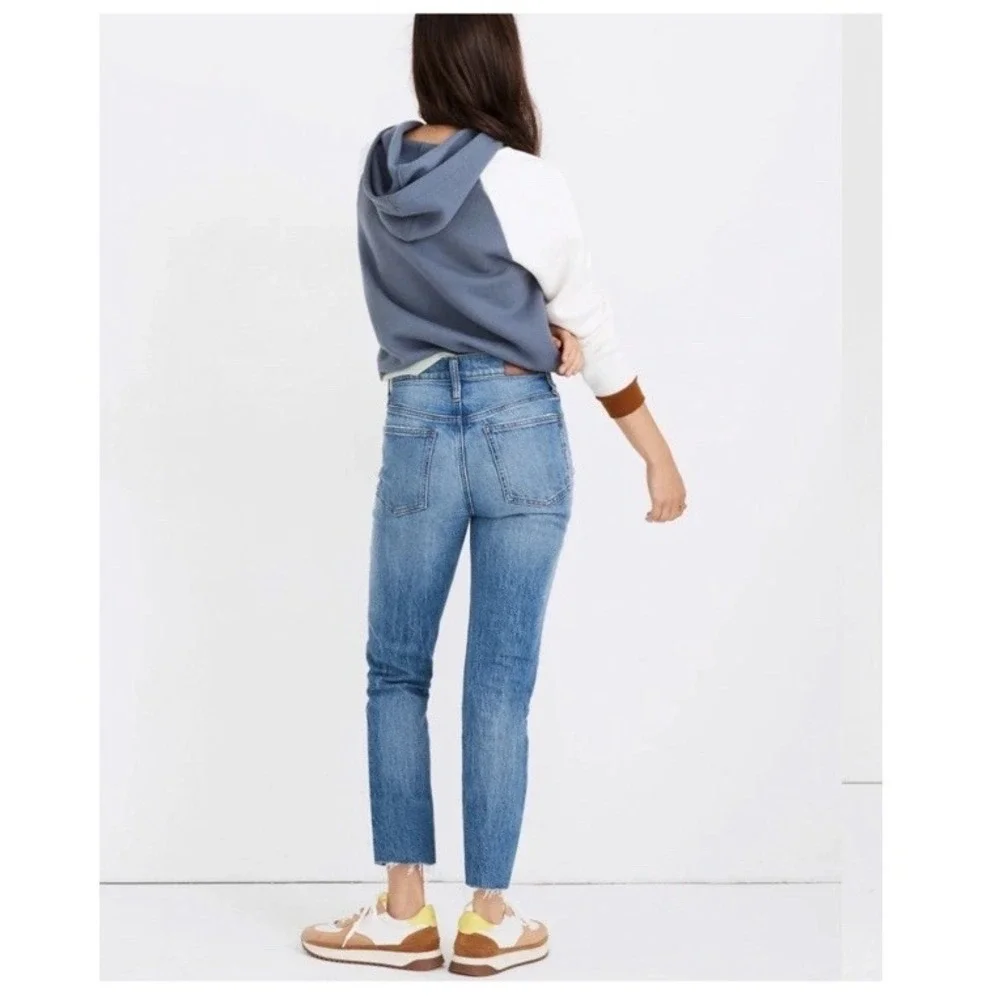 Madewell The Perfect Vintage Jean Enmore Medium Wash Raw Hem High Rise 27 MB406 - Picture 2 of 11